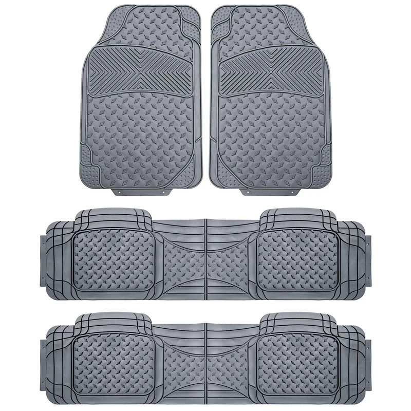 FH Group F11307GRAY-3ROW Gray- 3 Row F11307GRAY Trim to Fit Weather SUV Floor Mats