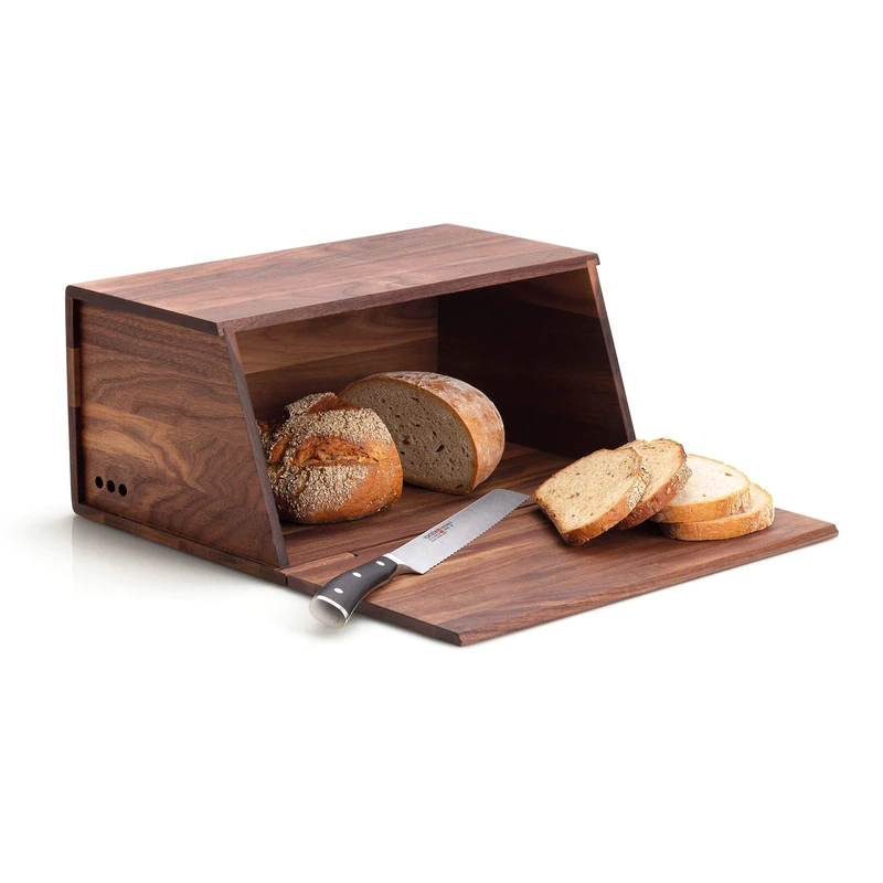 Continenta Bread Bin Walnut - Image 1