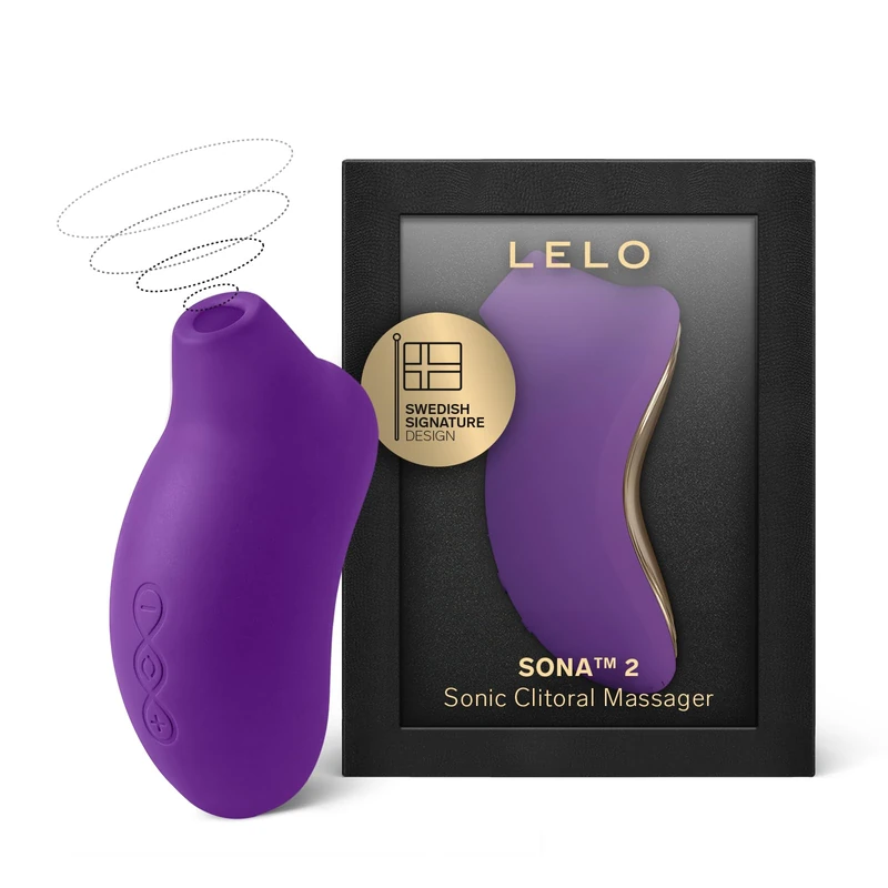LELO SONA 2 Sonic Waves Clitoral Vibrator, Waterproof Clit Sucking Vibrator, Suction for Women for Deeper Satisfaction, Clitoris Stimulator for Woman (Purple)