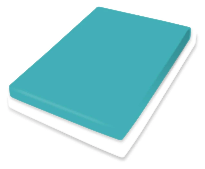 Bassetti Fitted Sheet, Cotton, Petrol, 180x200 200x220