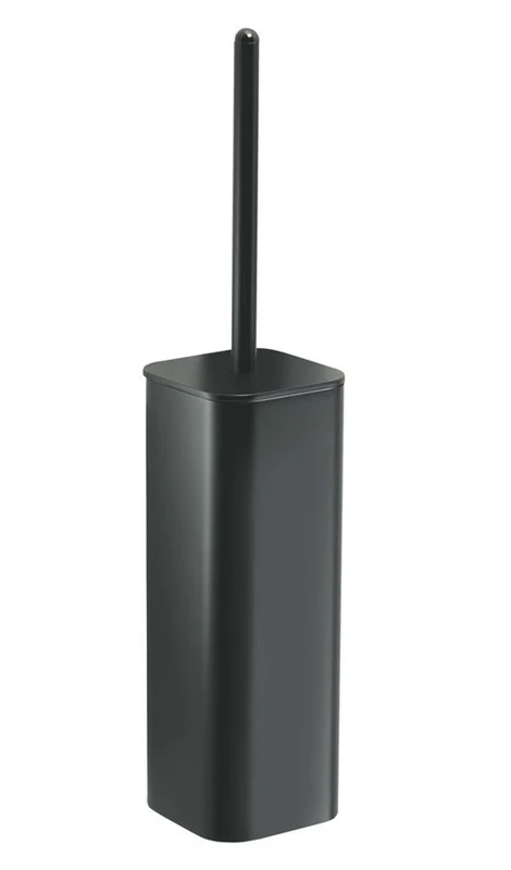 Gedy Brush Holder, Metal Stainless steel Cromall, Black/White, 8X 9,9X 38,4