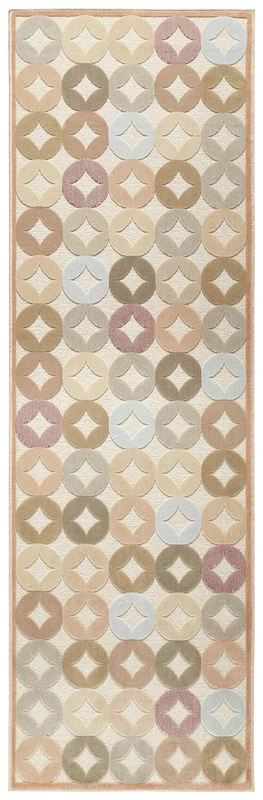 Elle Decor Chiers Short Pile Viscose Rug in Silk-Look Copper, Multi-Coloured, 80 x 250 cm