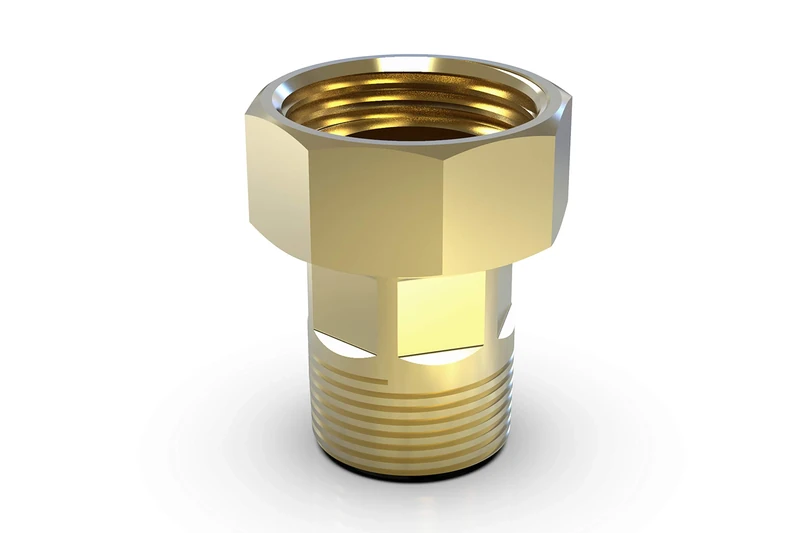 ABA Beul 53005.265.2 Hexagonal 2 3/8 x 2 Brass Screw Connection