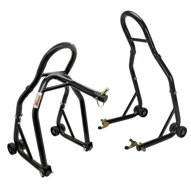 Extreme Max 5600.3223 Sport Bike Front & Rear Spool-Style Lift Stand with Triple Tree Attachment