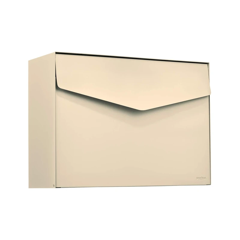 MEFA Letter Box 111 (Ivory, Post Box with Security Lock, Letter Design, Size 312 x 430 x 178 mm) 111220M