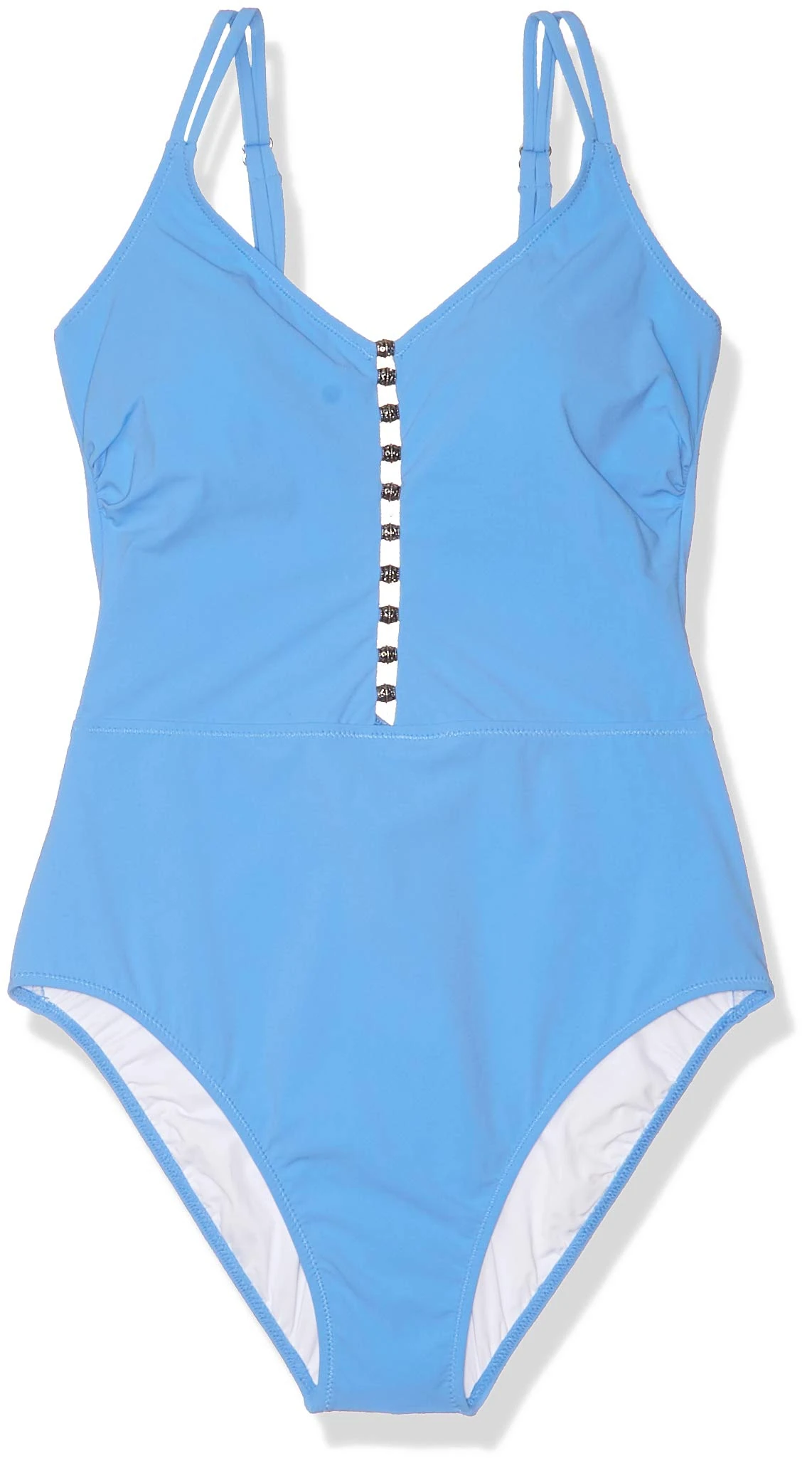 Profile by Gottex Women's V-Neck One Piece Swimsuit, Maharani Blue, 6