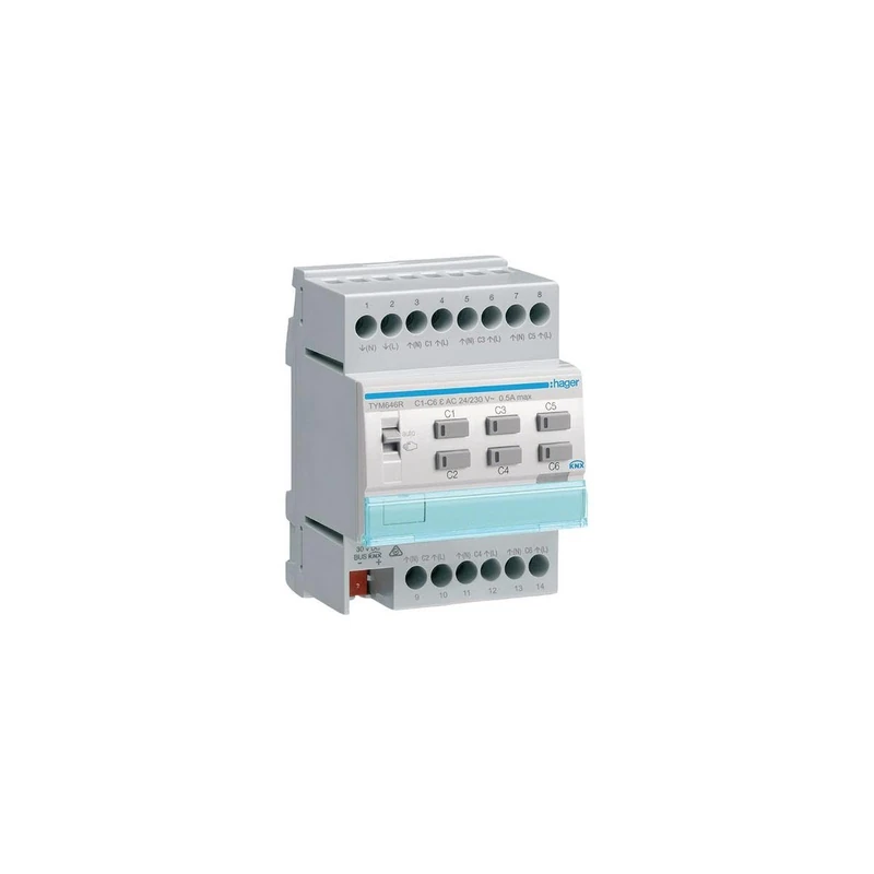 Hager KNX TYM646R Heating Actuator - 6-Way Control