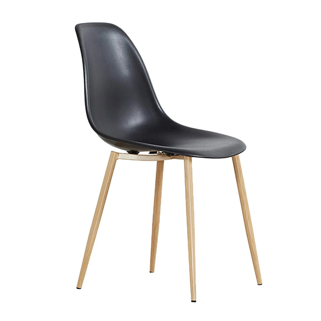 Mid-Century Modern PP Plastic Dining Chair with Metal Legs, Ergonomically designed comfort curve, for Living Room/Cafe/Lounge/Study Room/Dining Room/Pub