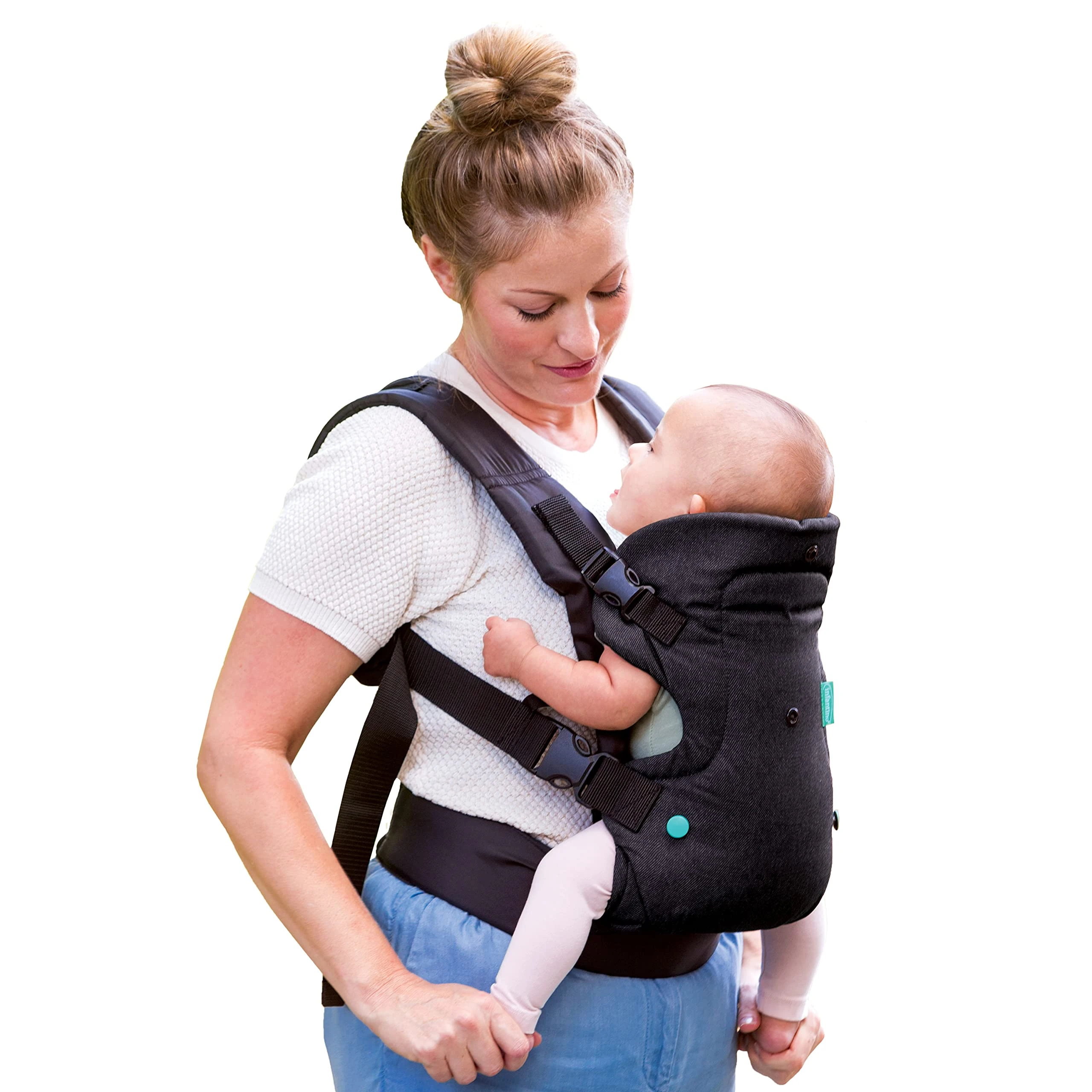 Infantino Flip Advanced 4-in-1 Baby Carrier - Ergonomic, Convertible, Face-in and Face-Out Front and Back Baby Carrier for Newborn to Toddler 3,6-14,5kg, Black