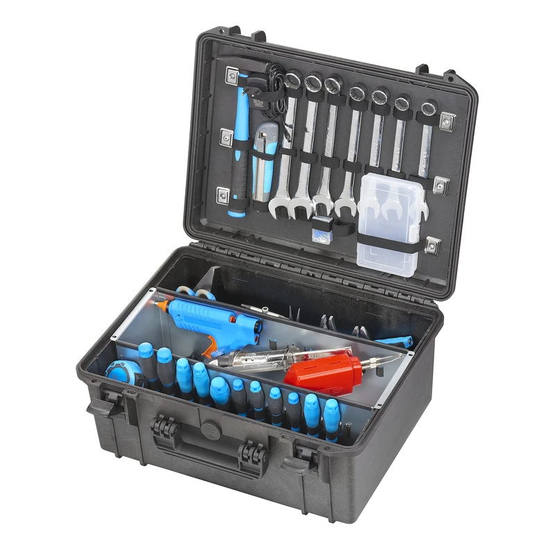 Max Cases MAX465H220ZPU Airtight Tool Case with Galvanised Bathtub, Black, 465x335x220 mm