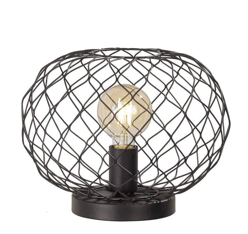 Fischer&Honsel Justin Table Lamp, Metal, 40 W, Black