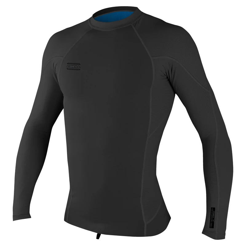 O'Neill Wetsuits mens Hyperfreak 0.5mm Neoprene/Skins L/S Top Wetsuits, Black/Black, Large Tall US