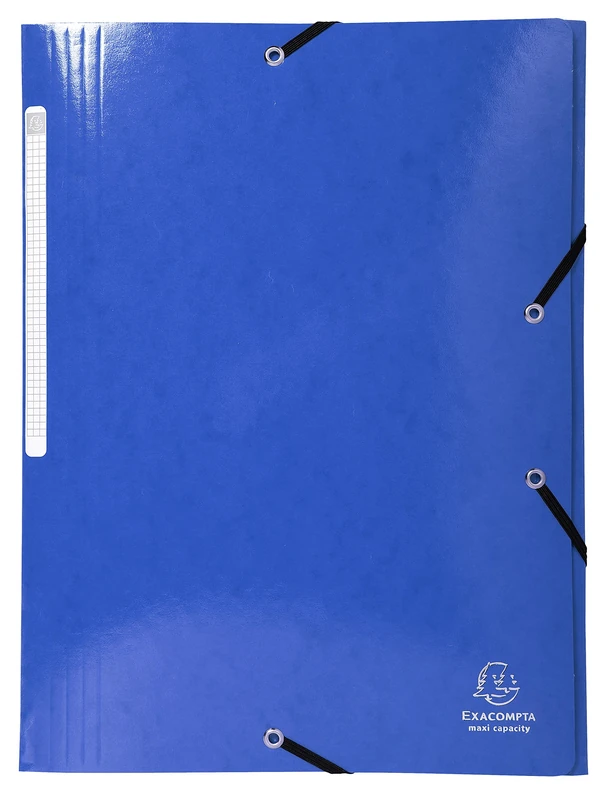 Exacompta 25 elastic folders Iderama 3 flaps 425 g/m² dark blue