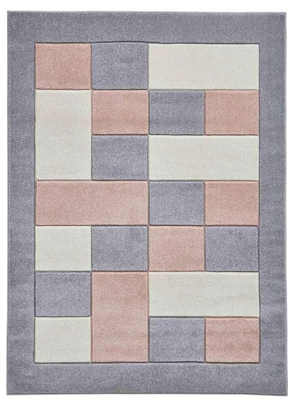 Think Rugs, Matrix MT04 Grey/Rose - 160 x 220 - Image 1