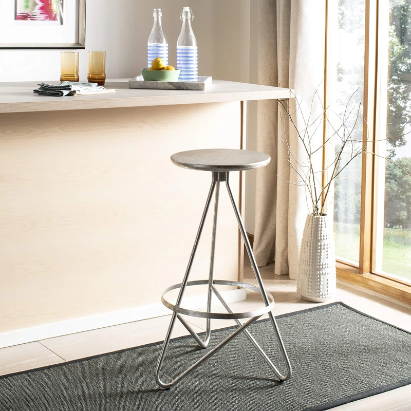 Safavieh Modern Bar & Counter Stool, in Silver and Leaf