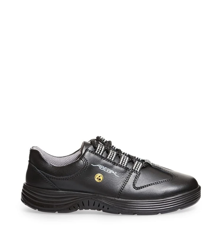 Abeba 7131138 X-Light ESD Shoe with Lace, O2, FO, SRC, Black, Size 7