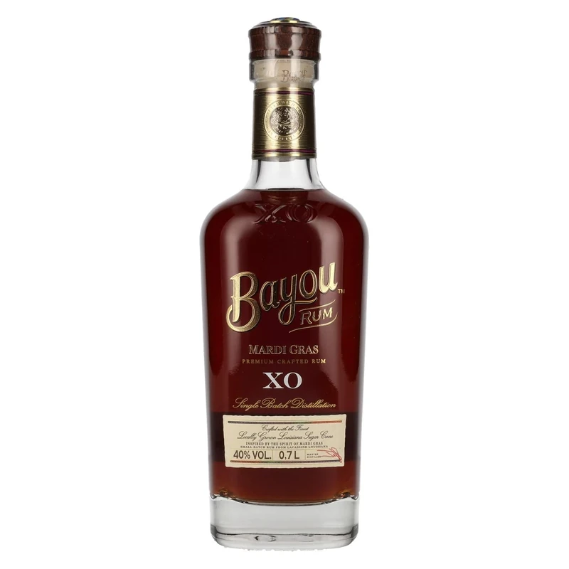 Bayou XO Rum, Made in Louisiana, Handcrafted, Pot-distilled and Gluten Free, 40% ABV, 70 cl