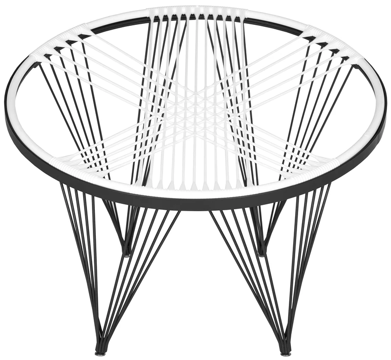 Safavieh Metal Launchpad Chair, in Black and White