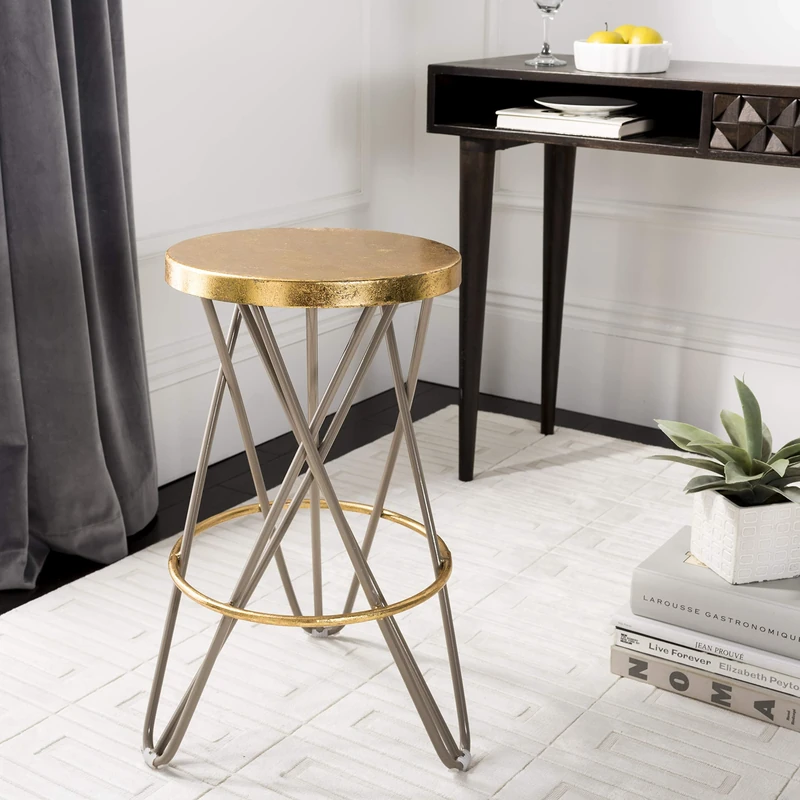 Safavieh Modern Bar & Counter Stool, in Beige and Gold