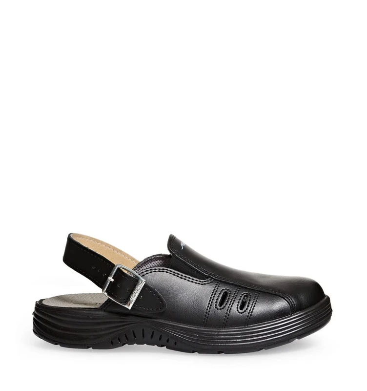 Abeba 520462 7131042 SB ESD Safety Clog, Slip-Resistant PU-Sole, Black, 45 Size