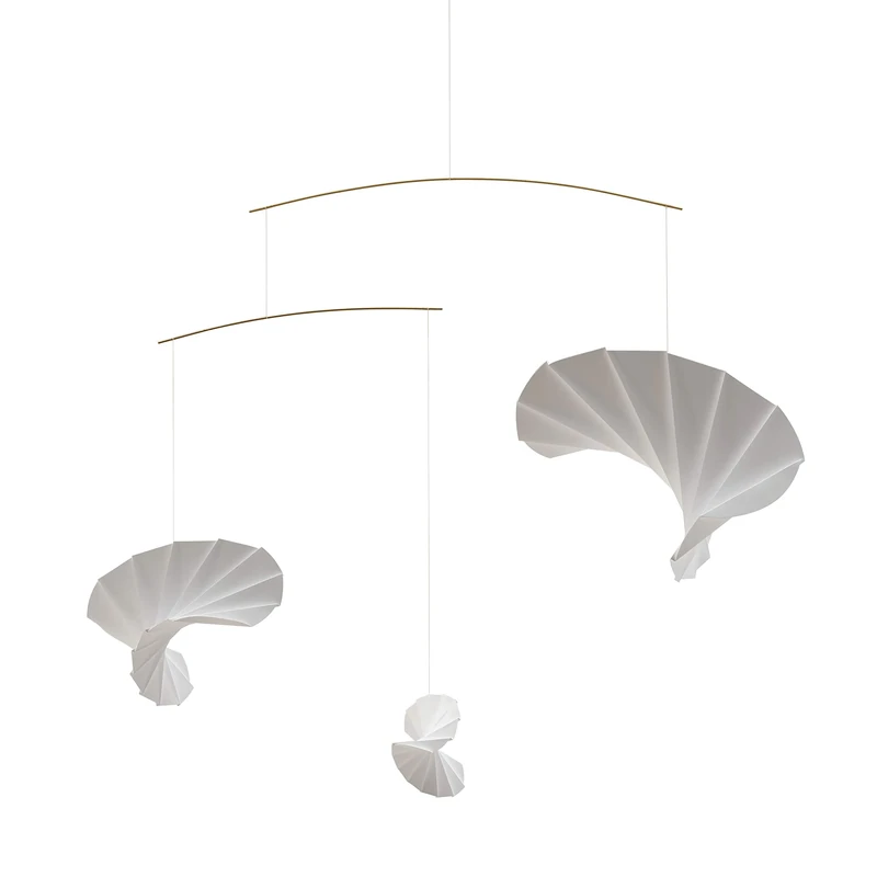 Flensted Mobiles Wave 3 Mobile, Steel, White, 60 x 60 cm - Image 1