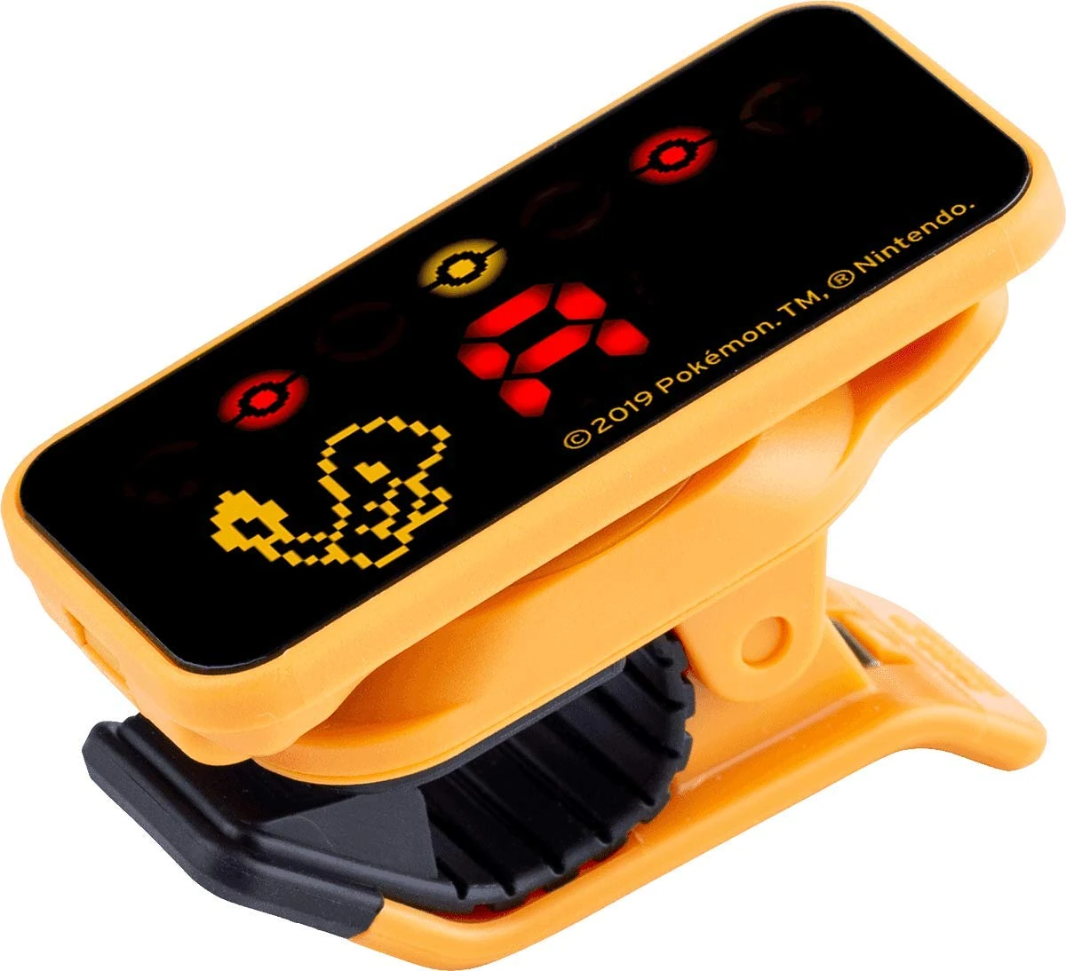 KORG Pitchclip PC2 Clip-On Tuner Chromatic Tuner with Clip for Guitar and Bass Pokémon Edition Glumanda