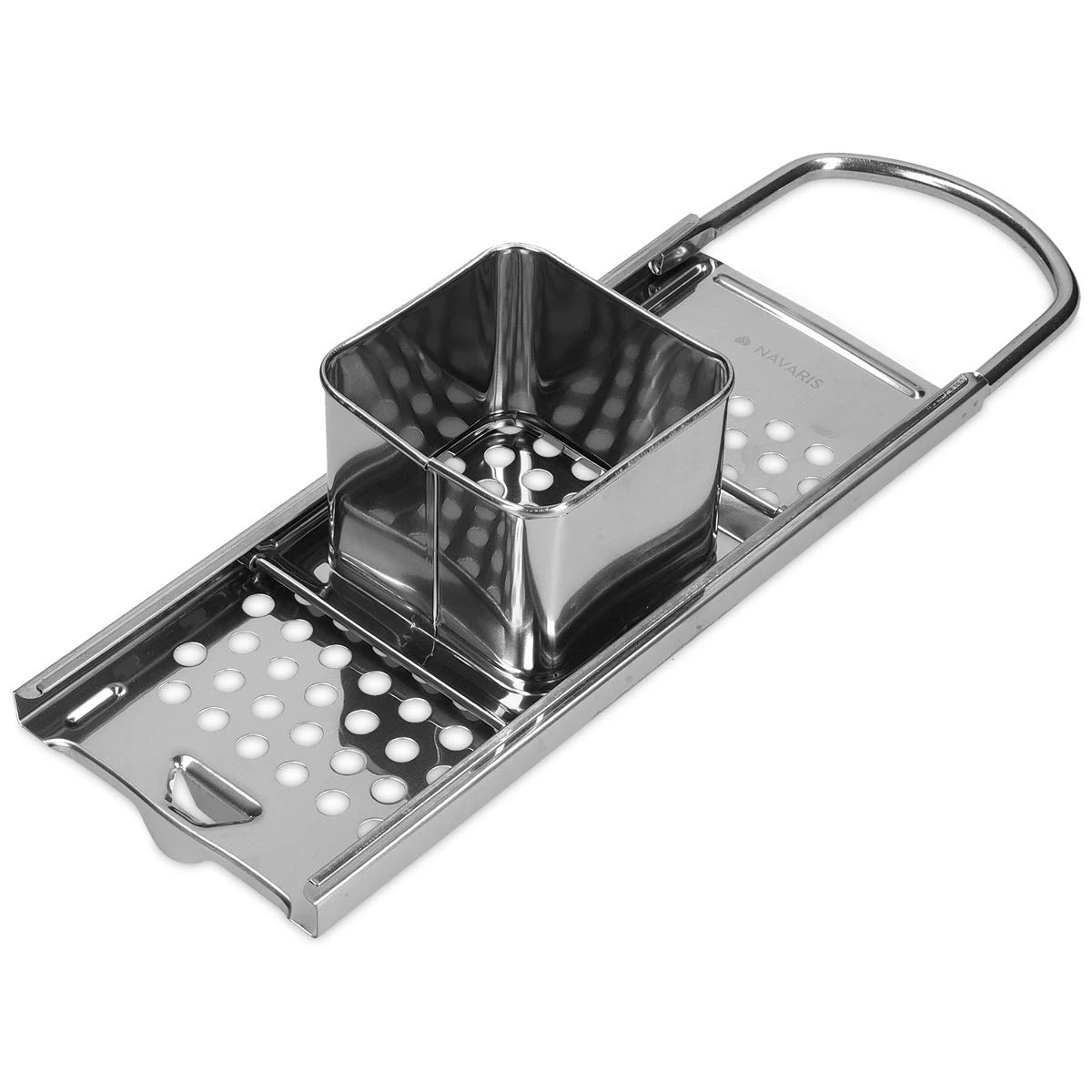 Navaris Spaetzle Pasta Maker - Homemade German Noodle and Dumpling Press - Flat Grater for Making Noodles - Stainless Steel and Dishwasher Safe Dumplings Maker
