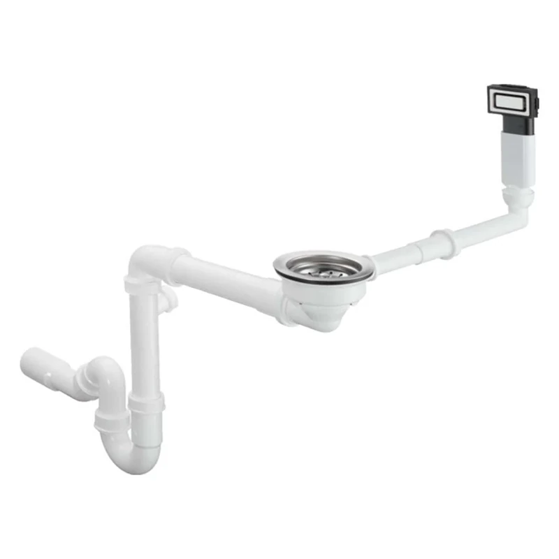 hansgrohe 43921800 Manual Waste and Overflow Set for Single Bowl, Multicolor