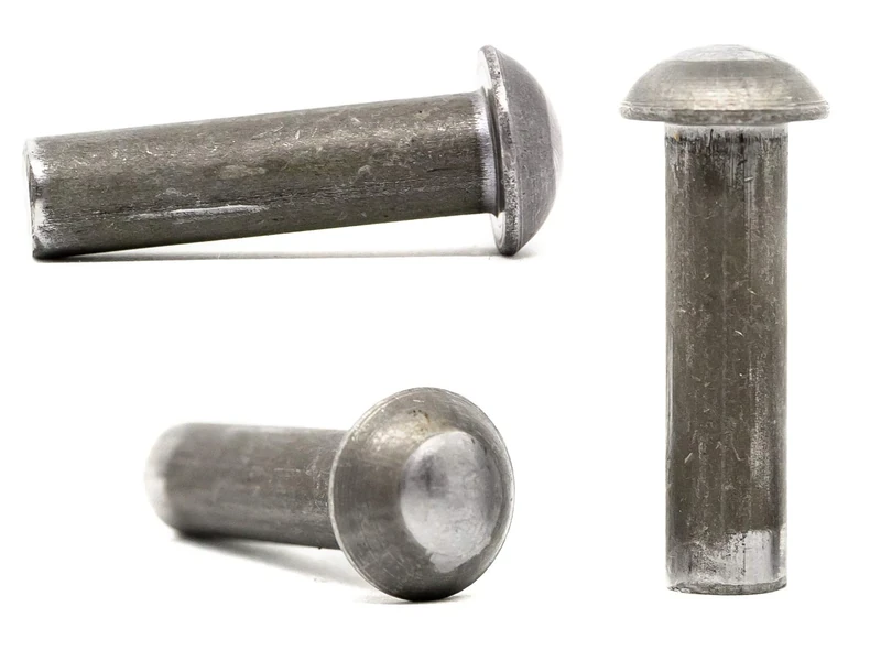 M6 (6mm x 20mm) Solid Steel Round Head Rivets DIN 660 (Pack of 20) D03-04BC