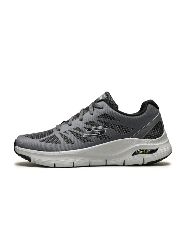 Skechers ARCH FIT CHARGE BACK, Men's Low-Top Trainers, Grey (Charcoal Textile/Synthetic/Black Trim Ccbk), 6.5 UK (40 EU)