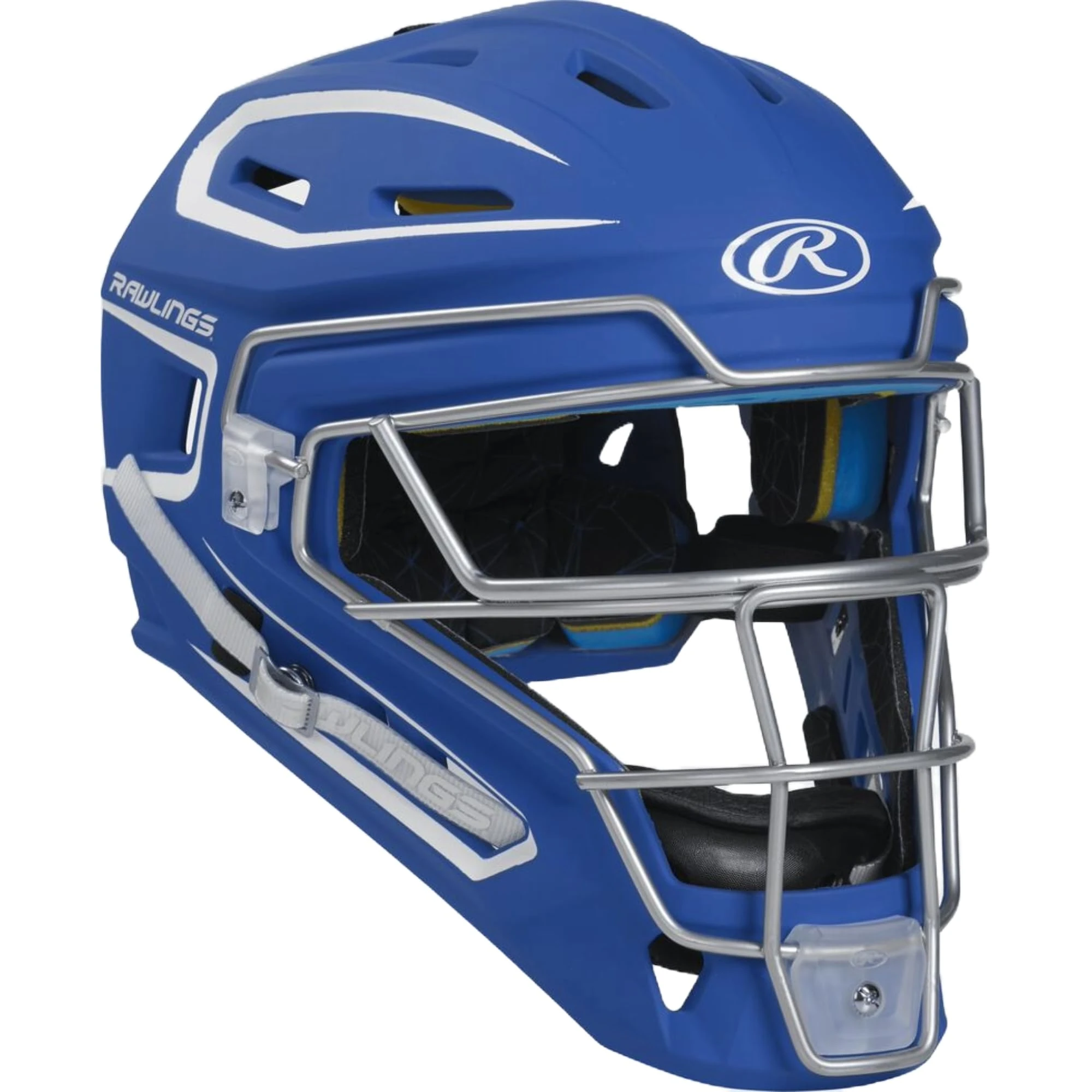 Rawlings | MACH Catcher's Helmet | Baseball | Junior (6 1/2" - 7") | Royal/White