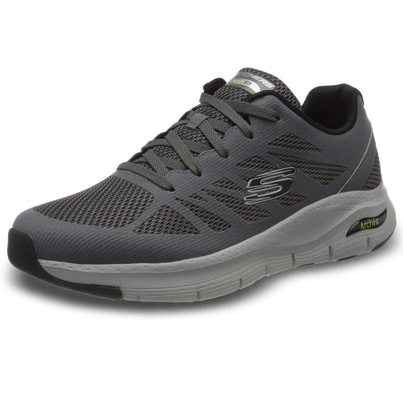 Skechers ARCH FIT CHARGE BACK, Men's Low-Top Trainers, Grey (Charcoal Textile/Synthetic/Black Trim Ccbk), 9 UK (43 EU) - Image 1