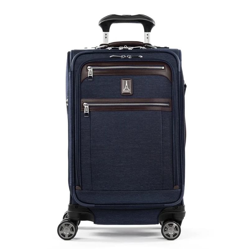 Travelpro Platinum Elite Softside Expandable Luggage, 8 Wheel Spinner Suitcase, TSA Lock, Men and Women, True Navy, Carry-On 21-Inch, Platinum Elite Softside Expandable Spinner Wheel Luggage