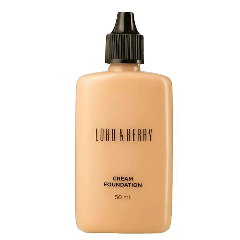 LORD & BERRY Cream Foundation Full Coverage Makeup Foundation with Silky Finish, Warm Sand