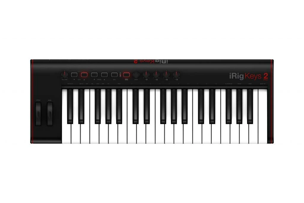 IK Multimedia iRig Keys 2 Pro - Compact Universal MIDI Keyboard with 37 Full sized keys and Audio Output for iPhone, iPad, Android, Mac/PC, Black