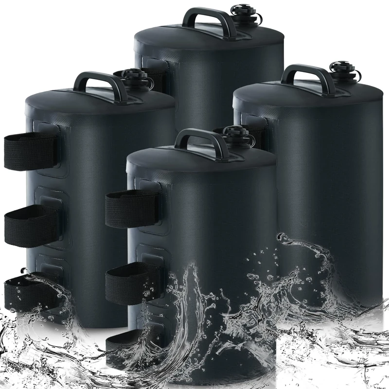 MASTERCANOPY Gazebo Water Weight Bags,Leg Weights for Pop Up Canopy 4pcs/Pack Black