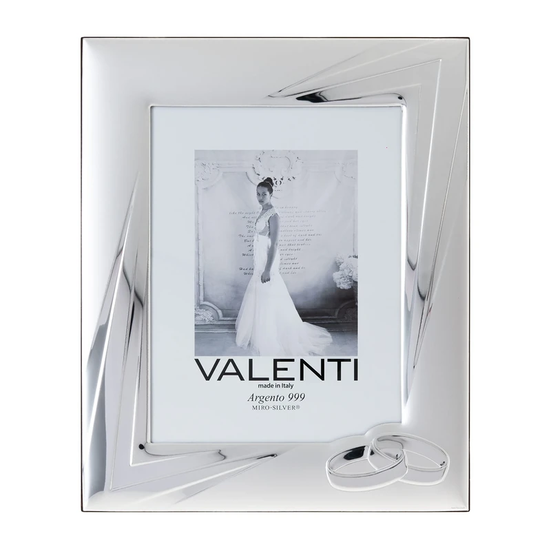 Valenti&Co Silver Photo Frame 18 x 24 cm Ideal as a Wedding Gift or for Mom and Dad.