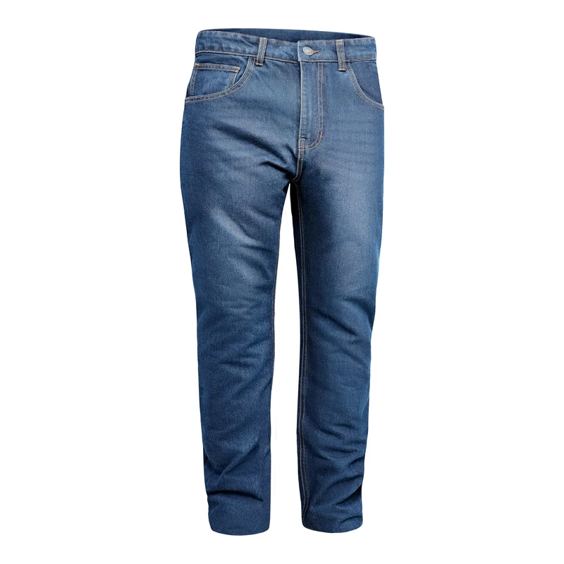 GREAT BIKERS GEAR - Men Engineered Protective Jeans Aramid Lining Motorcycle Biker Trousers Reinforced Protection Lining, Knee and Hip Armours Protector (Light Blue,30W X 32L)