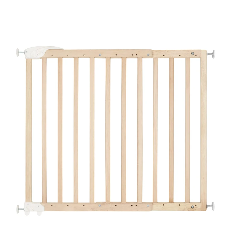 Badabulle Deco Pop Wood, Wooden Extending Baby Gate | 63 to 106 cm Wide | Screw Mounted door and stair gates for baby