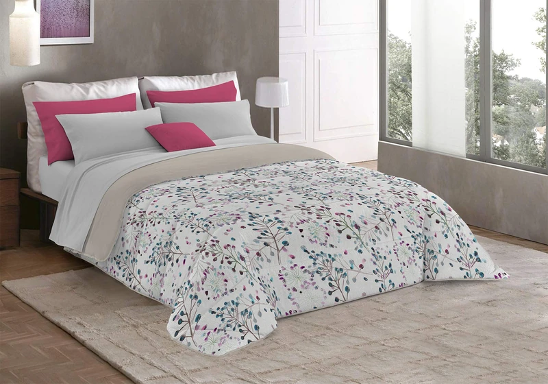 Italian Bed Linen MB HOME ITALY “Fantasy” Winter quilt, Flor, 260x260 cm
