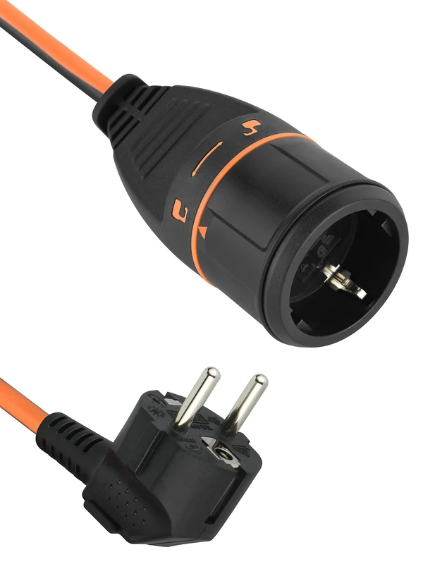 Electraline 01731 Extension 20 m 3G1.5 with electrical outlet, locking system of the electrical connection because it prevents accidental disconnection of the connected device during its operation - Image 1