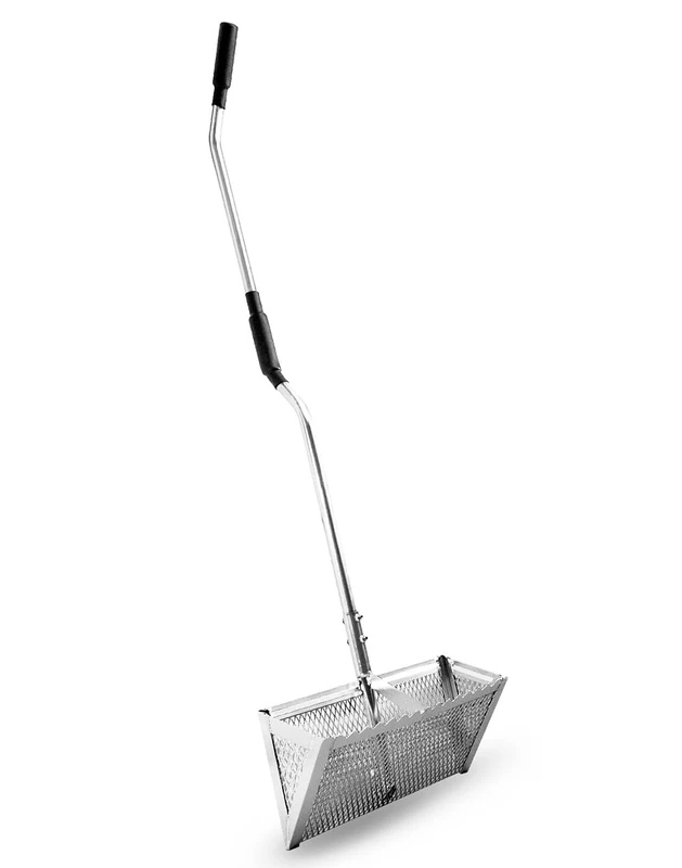 Exact Design Sand Flea Rake, Anodized Aluminum One Piece Strong 58” Long Handle, 16-Inches Wide Basket, Sharp Teeth, Curved Handle Design [Revision Version] - Image 1