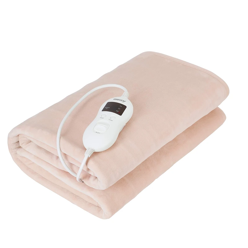 Camry CR-7423 Electric Bed Warmer, 8 Temperature Levels, Timer, Washable, 150 x 80 cm, Overheating Protection, Fleece Lining, Beige, 60 W