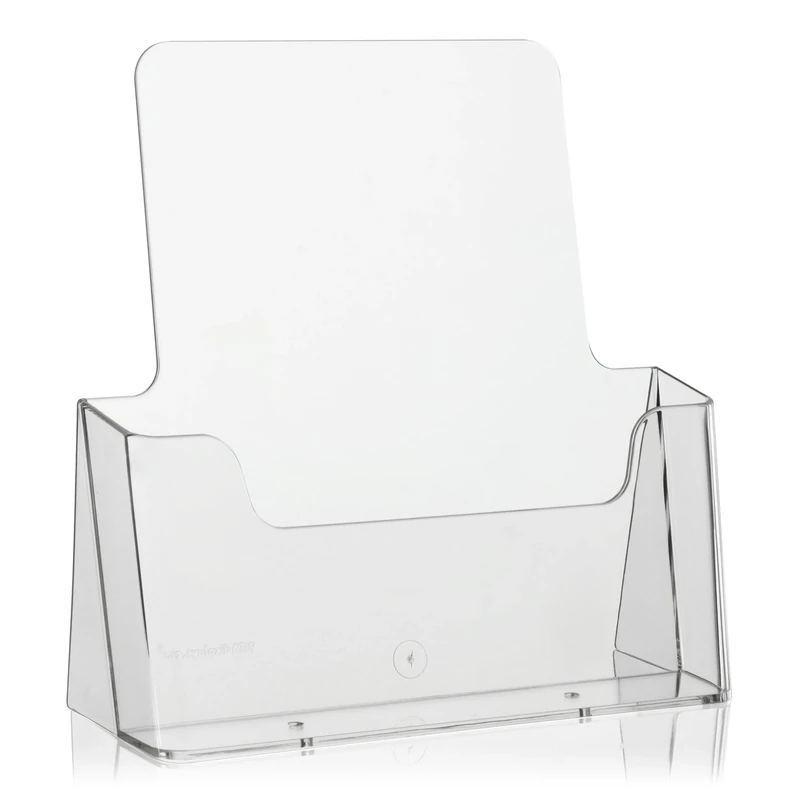 VITAdisplays NE-233 Table Brochure Stands, Flyer Stands, Brochure Holders (Transparent, DIN A4)