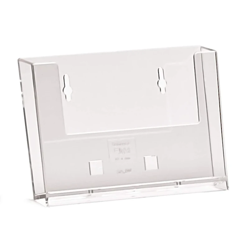 taymar Postcard Holder, Wall Brochure Holder in DIN A6 Landscape Format, Transparent, Pack of 10