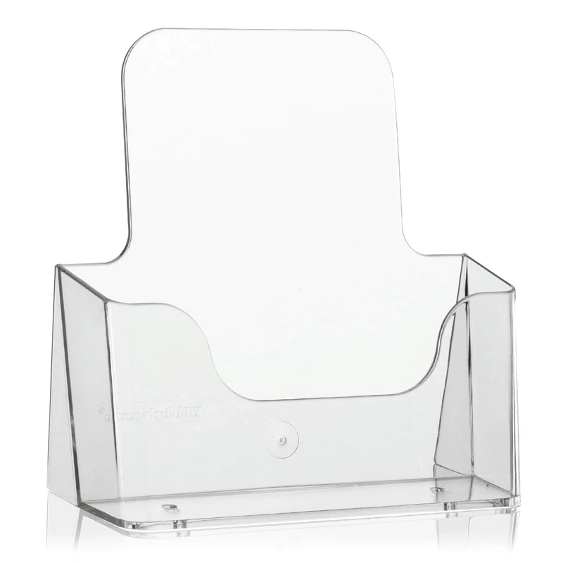 VITAdisplays Table Brochure Stand Flyer Stand Brochure Holder Transparent DIN A5 Pack of 10