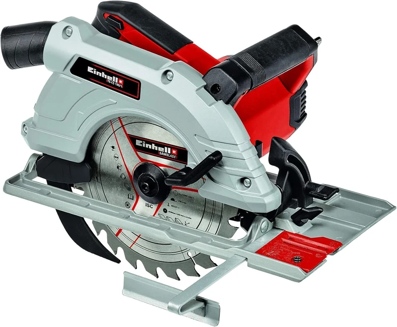 Einhell 190mm Circular Saw TE-CS 190/1 | Electric Wood Saw with LED Guide, Aluminium Saw Table, Tool-Free Adjustment of Cutting Depth and Tilt Angle | Includes 190mm Carbide-Tipped Saw Blade