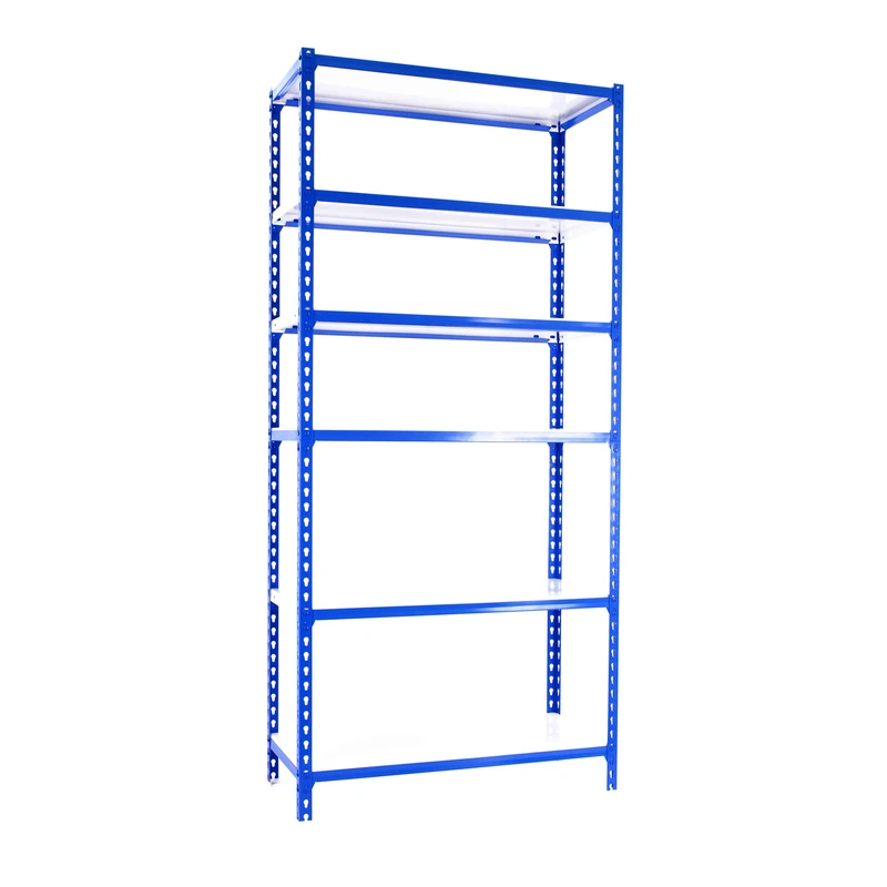 Simon Rack Garage Shelving Units 2500x1000x400 mm, 6 Tier Steel Rack, 180 kg per Shelf, Blue/White - Simonclick