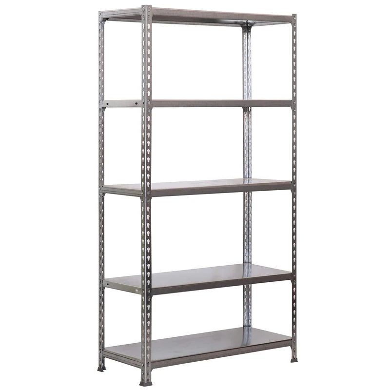 Simon Rack Garage Shelving Units 1800x800x300 mm, 5 Tier Steel Rack, 180 kg per Shelf, Grey - Simonclick