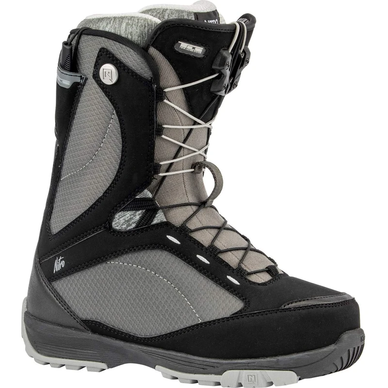 Nitro Snowboards Women's Monarch TLS '20 All Mountain Freestyle Quick Lacing System Boat Snowboard Boot, Black, 23.0